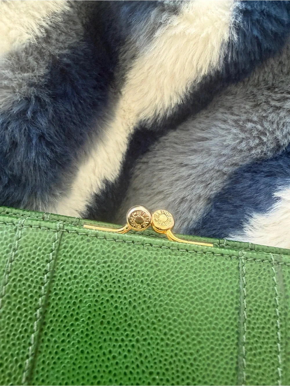 Celine Green Leather Wallet with Gold Hardware - Picture 4 of 9